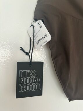 It’s now cool ultra high waist cheeky swim bottoms in chocolate brown
